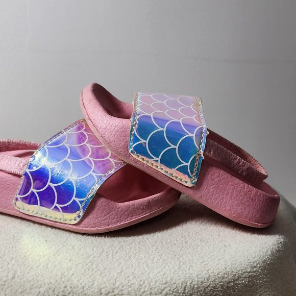 Capelli of New York Mermaid Fade Print Shimmer Slide Baby Girls Size 4/5 - Picture 2 of 6